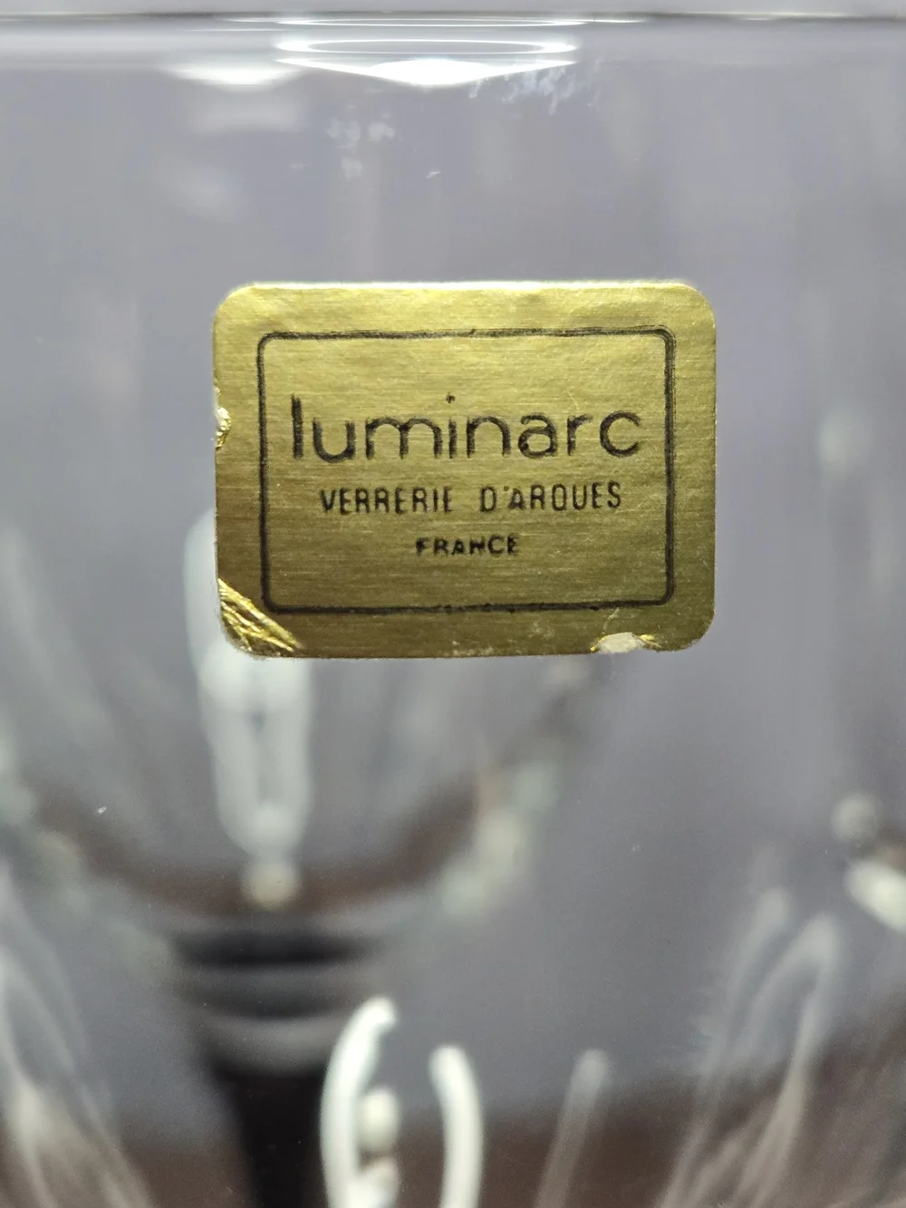 Vintage LUMINARC France Stemware Complete Service For Two, Elegant Black Stem